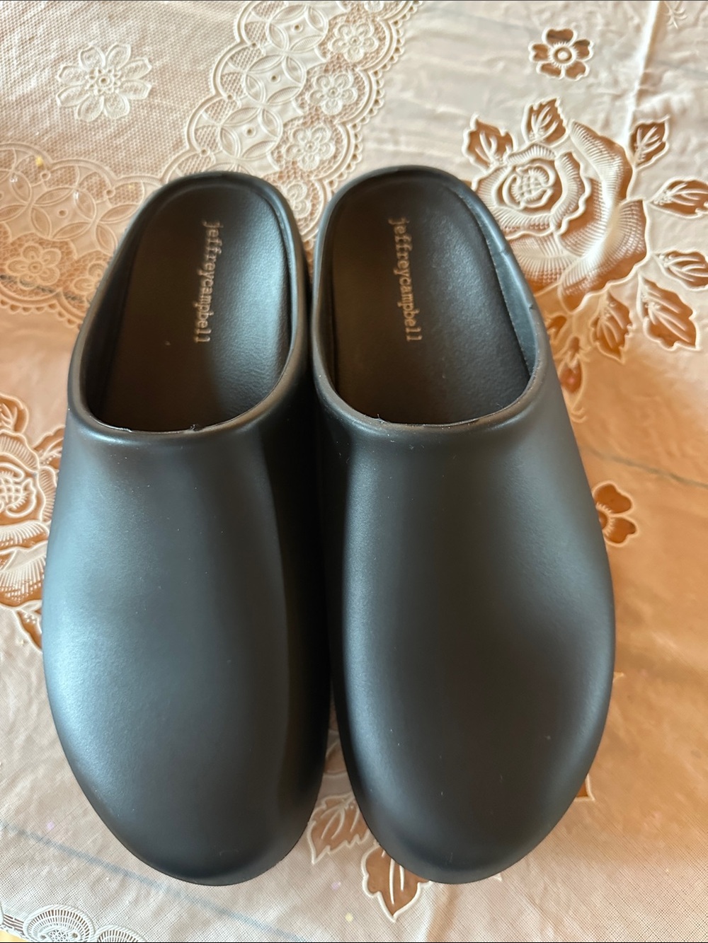 FP Jeffrey Campbell Jellies Black Slip-On Clog Shoes NWT size W9